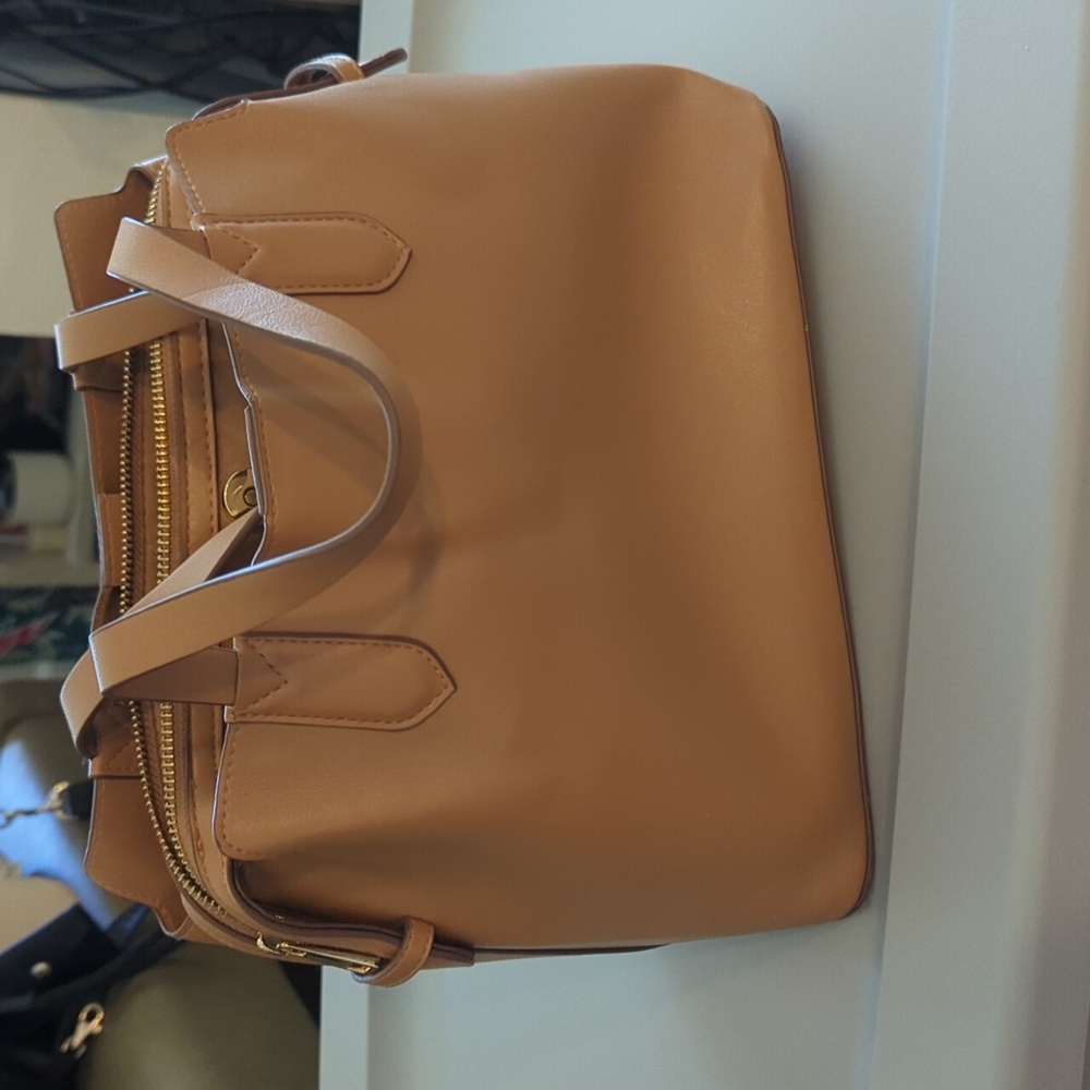 Tan Faux Leather Purse